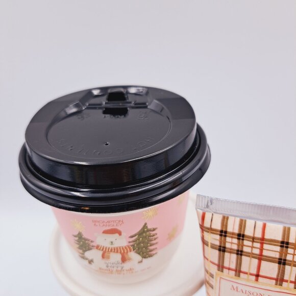 Bath & Body Holiday Set Candy Cane Hand Cream Christmas Winter Berry Body Scrub - Picture 3 of 6